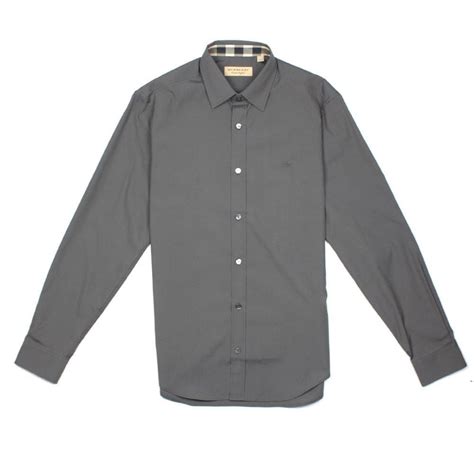 mens grey burberry longsleeve|cheap burberry long sleeve shirt.